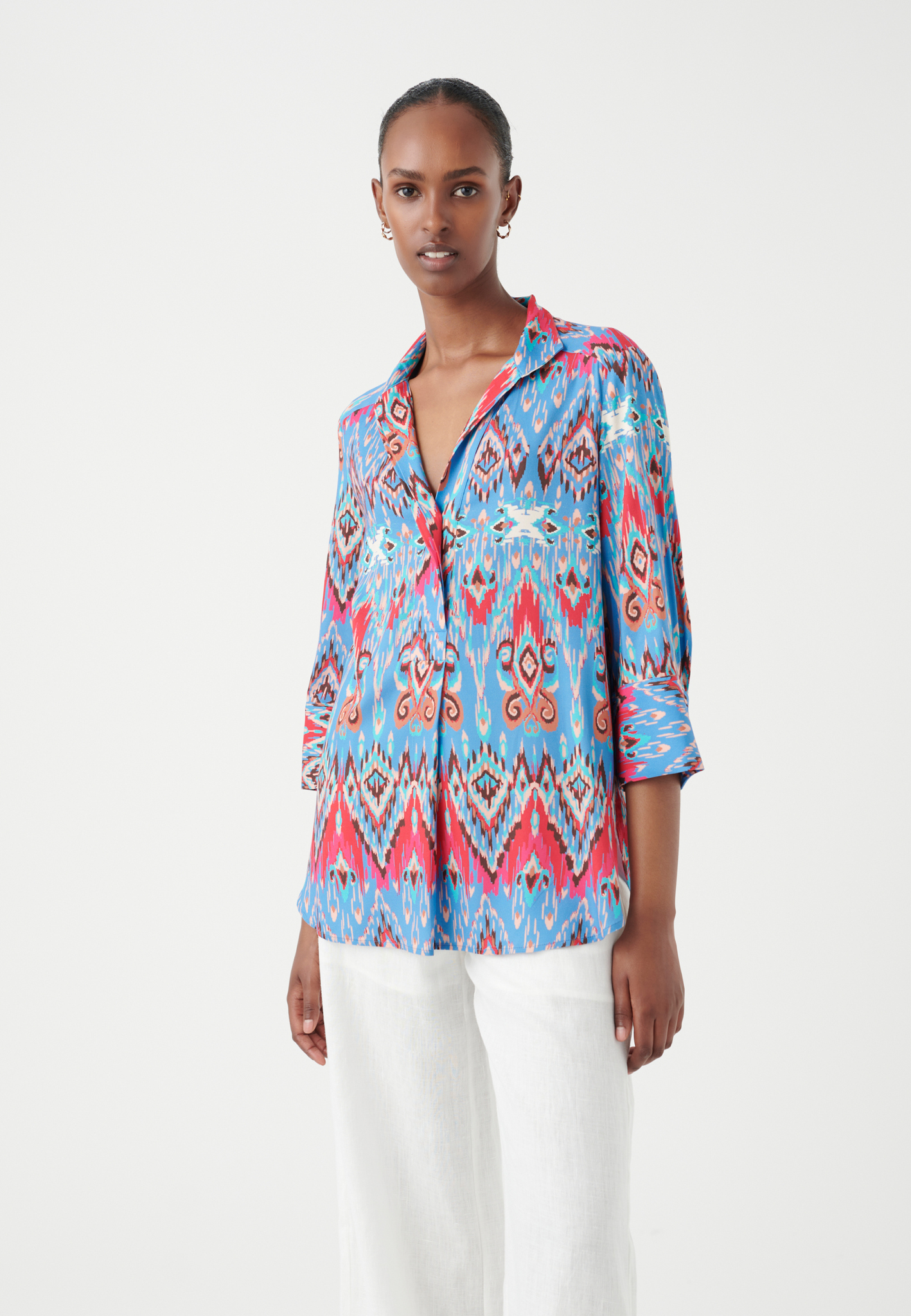 Kami Ev Blouse With Hidden Placket 044 0423 5649 Wom A