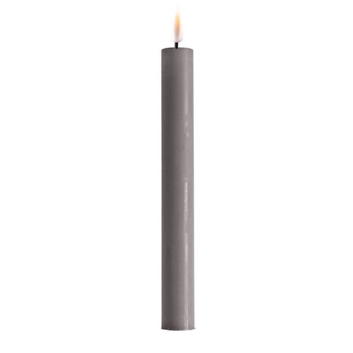 Deluxe Homeart Rf 0038 Grey Led Dinner Candle D 2,2 24 Cm