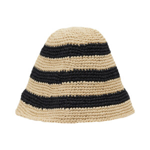 Espadrij 098 Raphia Hat Stripes Noir 1