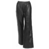 Mila Ref 64358 Black High Waisted Large Trousers In Genuine Leather