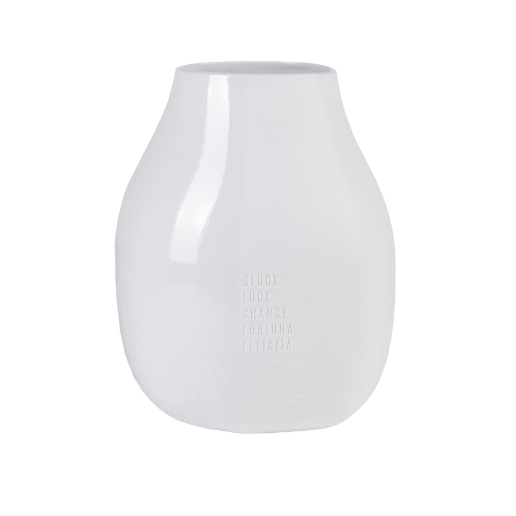 Vase Décoratif Intérieur Räder – Blanc Pur, Hauteur 23 Cm – Design épuré Pour Bouquets Et Décoration