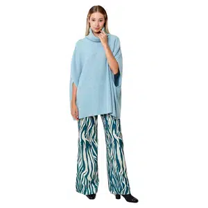 Joyce And Girls Poncho Light Blue 2