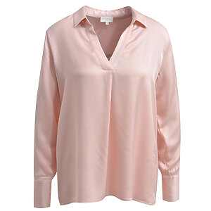Milano Italy Blouse With Collar And V Neck, 1 1 Sleeves W Cuffs