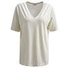 Milano Italy T Shirt With V Neck Offwhite