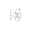 Leaf Creolen Clover Charm Klein 925 Sterlingsilber Oh1113