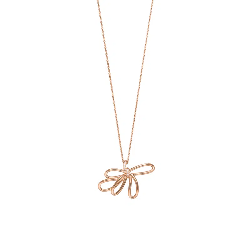 Leaf Halskette Blossom 18 K Rosegold Vergoldet Hk1290