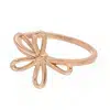 Leaf Ring Blossom 18 K Rosegold Vergoldet Gr 52 R1290