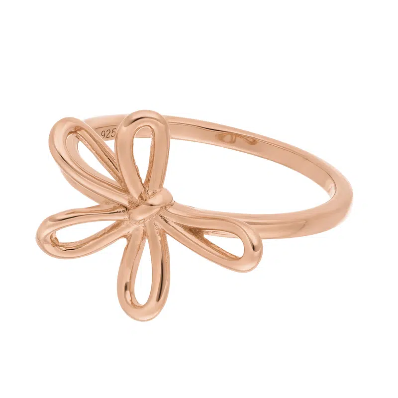 Leaf Ring Blossom 18 K Rosegold Vergoldet Gr 52 R1290