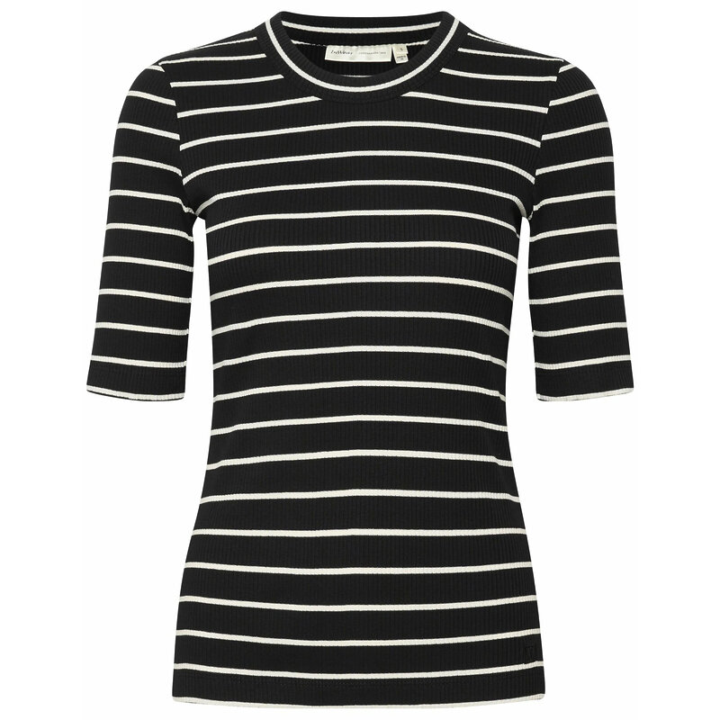 Black Whisper White Thin Dagnaiw Striped T Shirt