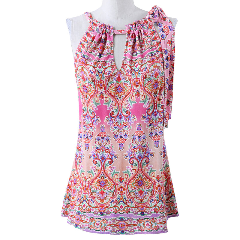 Hale Bob Top “pink Multi' 45ln224a Pnk F