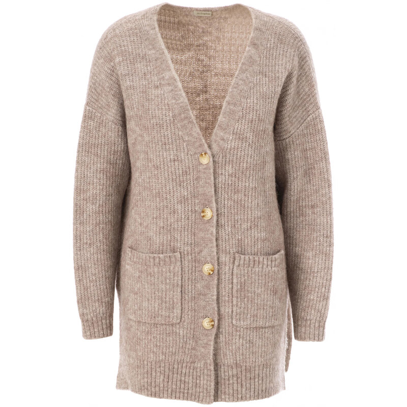 Jc Sophie Strickjacke Long Cardigan “sand” 2532 28 6065