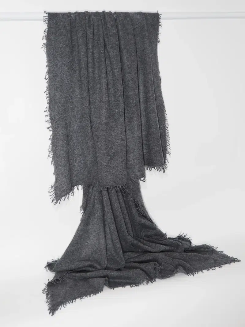 Myromy Kaschmirschal Tibet Storm Grau 2