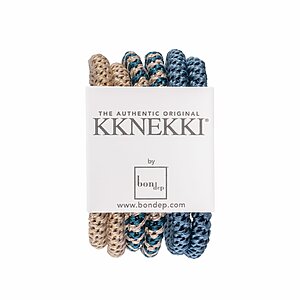 Kknekki Haargummi Slim Set 6 Stk. Blau Beige