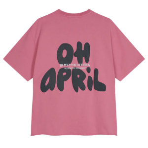 Oh April T Shirt Bf Era Dark Iron Deep Pink