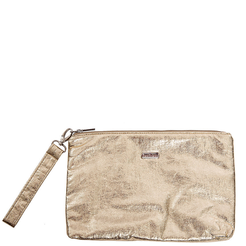 Brasibrasi Clutch Glitter Gold Neu Mit Henkel Am Carabiner Haken