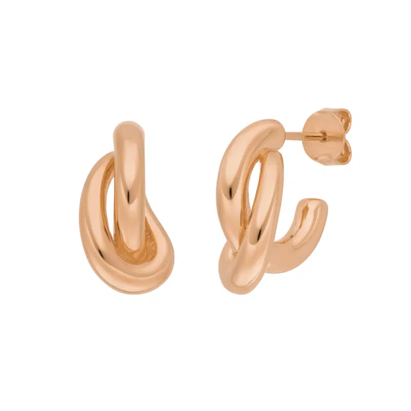 Creole Double 18 K Rosegold Vergoldet Oh7293 Genial Conceptstore Leaf