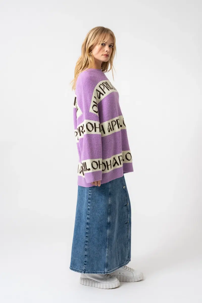 Oh April Pullover Billie Knit Jumper Bright Lila 3