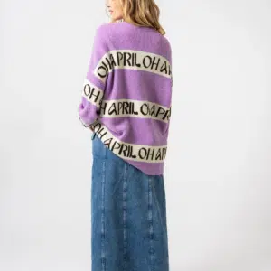 Oh April Pullover Billie Knit Jumper Bright Lila 4