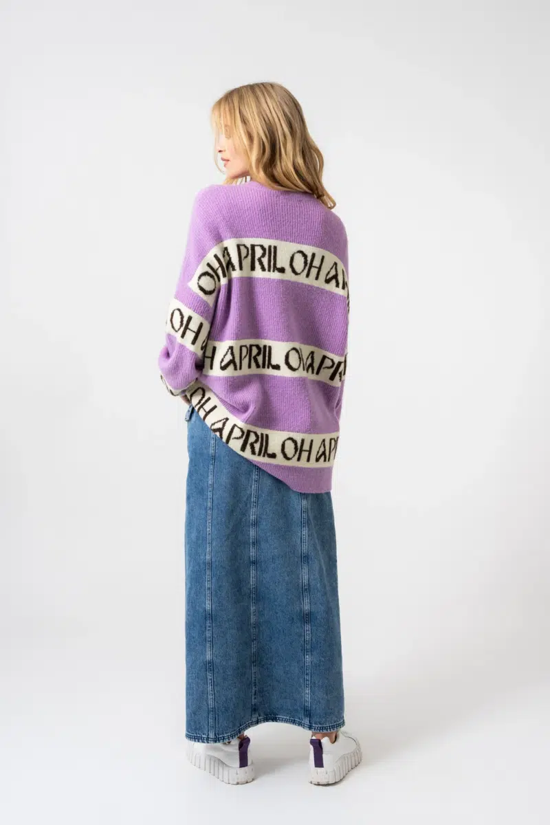 Oh April Pullover Billie Knit Jumper Bright Lila 4