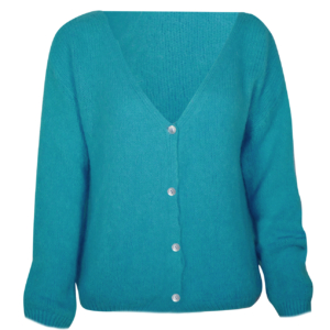 Strickjacke Cardigan Tuerkis