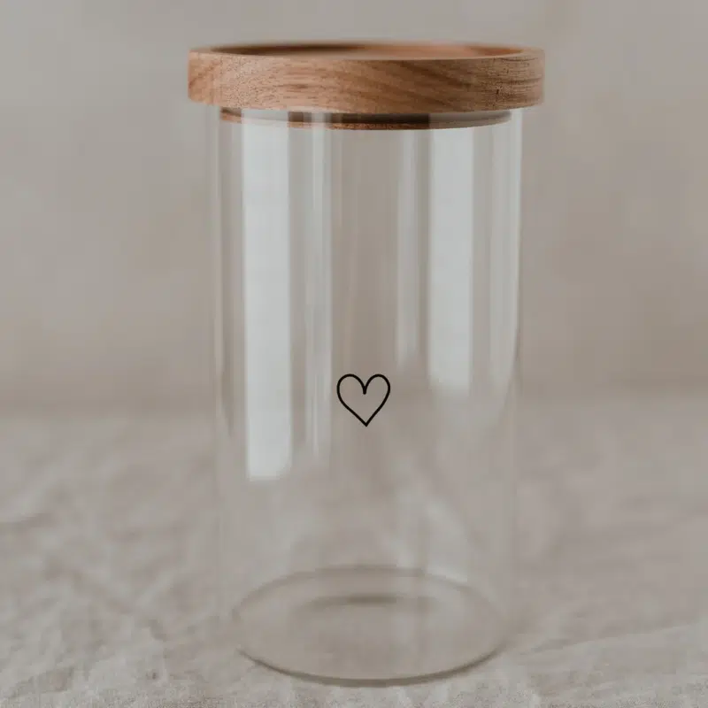Gl 070 Vorratsglas Herz Genial Coceptstore Eulenschnitt