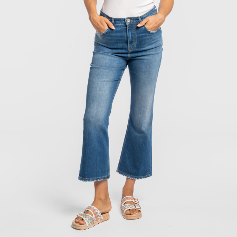 Goldgarn Jeans 'luisenpark' Cropped Flare Midblue 1 Ggw 09720 1090 12 6488