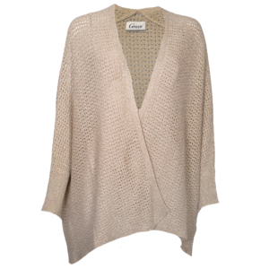 Grace Ponchojacke Cardigan Lurex “gold” Neue Kollektion