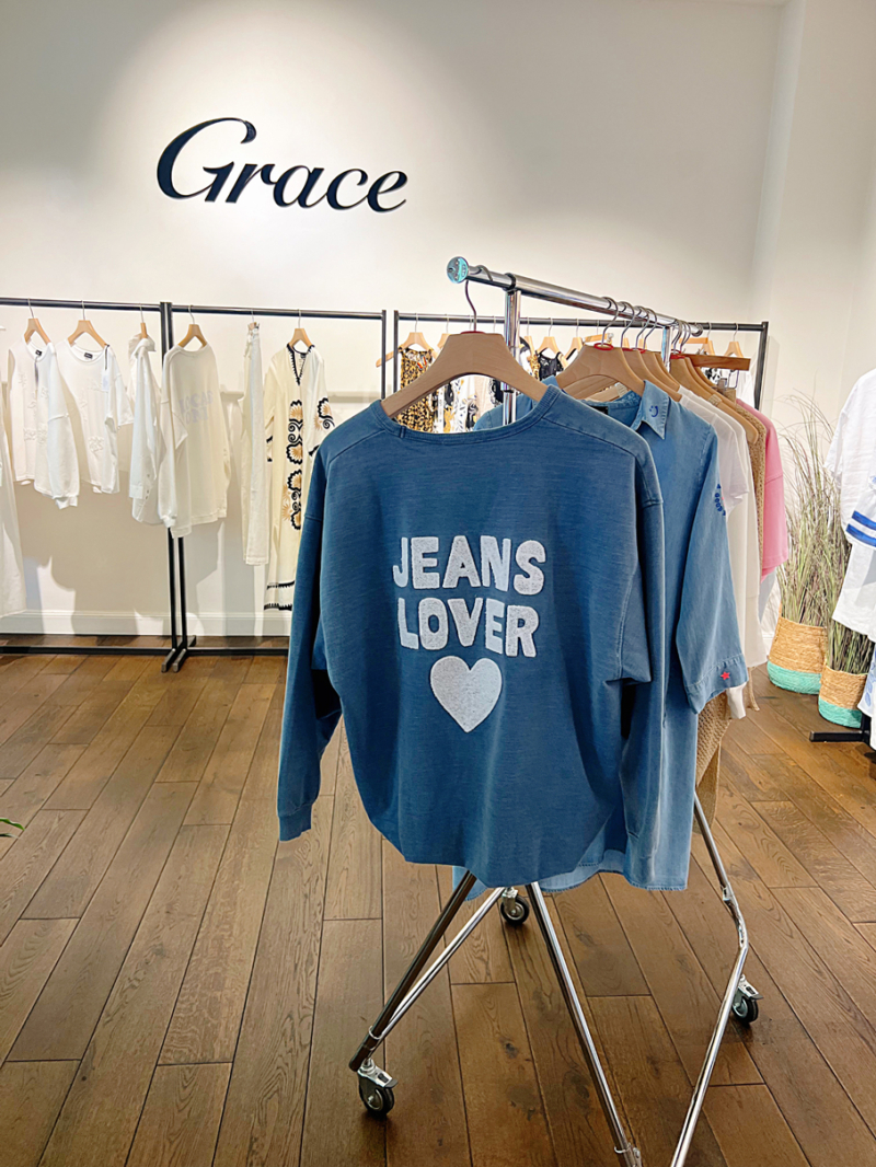 Grace Pullover Sweater 'balloon' Jeansblau Neue Kollektion 1