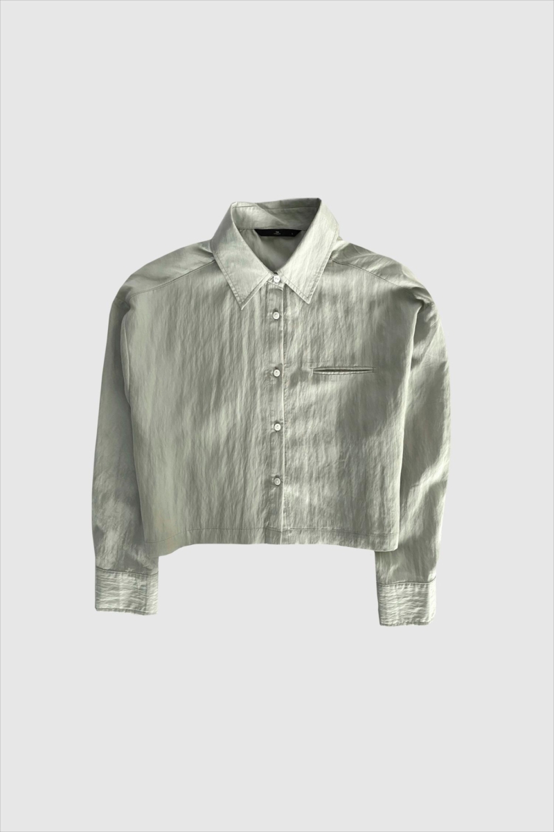 Wblqueenie Ls Cropped Shirt Mineral Grey