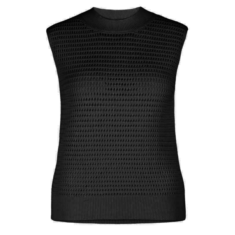 Bloom Crochet Sleeveless Top 5147 Schwarz