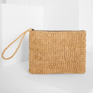 Ibeliv Raffia Clutch 'club' Tea