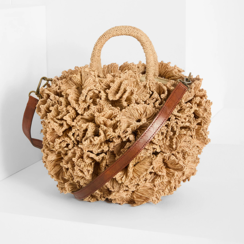 Ibeliv Raffia Tasche 'coral' Tea