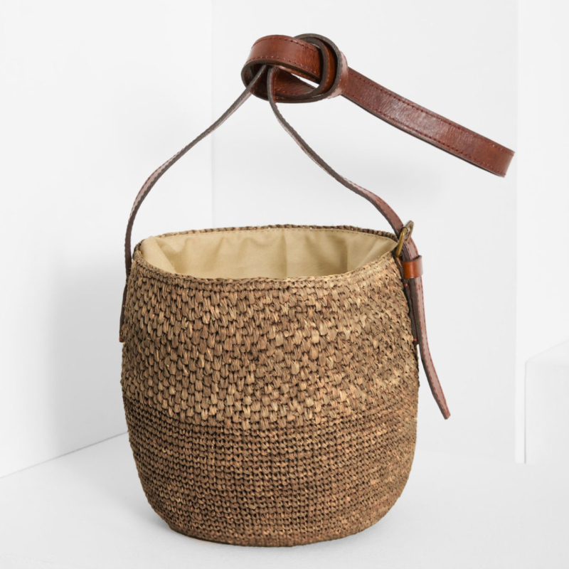 Ibeliv Raffia Tasche 'maika' Dark Tea