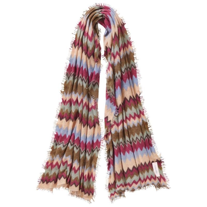 Pur Schoen Schal Chevron Oliv Beere Schal