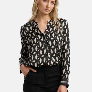Catnoir Bluse Geo 'schwarz Sand' 902 50 15