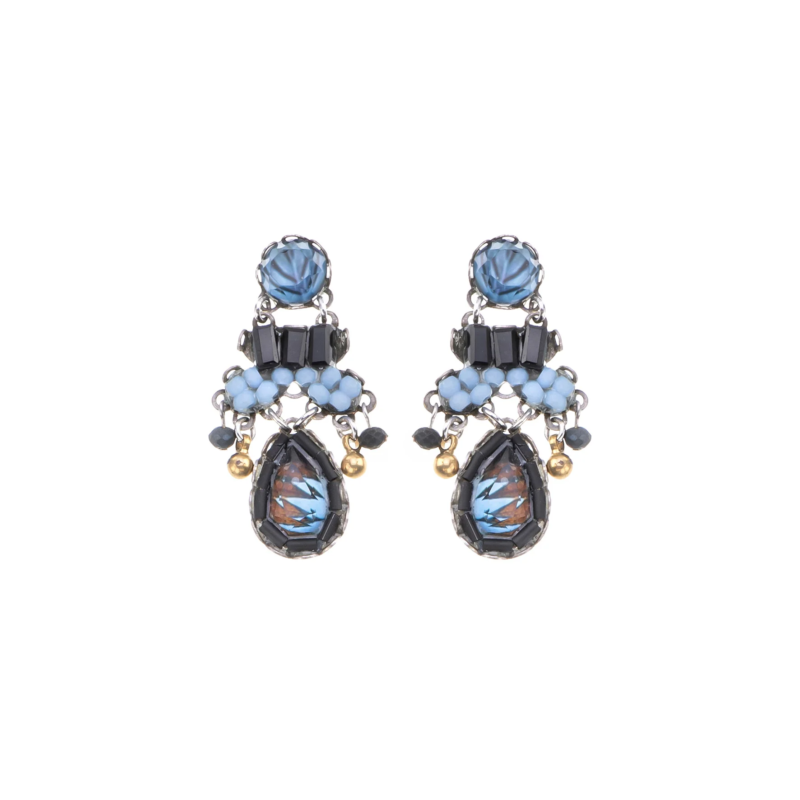Ayala Bar Ohrringe Classic Indigo Grau Blau C2290