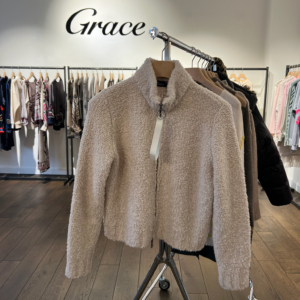 Grace Bloucle Strickjacke Cream Neue Kollektion