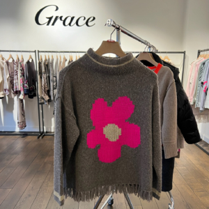 Grace Pullover Blume Taupe Neue Kollektion Img 6756