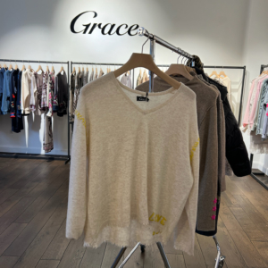 Grace Pullover V Ausschnitt Cream Neue Kollektion Img 6750