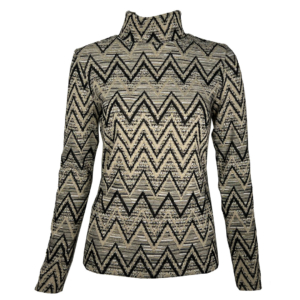 Genial Conceptstore Ana Alcazar Pullover Zickzack Beige Schwarz
