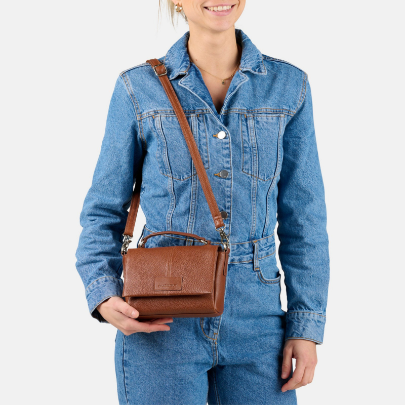 Genial Conceptstore Burkely Citybag Small Chestnut Skylar 1000837.85.23 2
