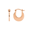 Genial Conceptstore Leaf Creolen Huggie Round 18 K Rosegold Vergoldet Oh7297