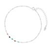 Genial Conceptstore Leaf Fusskette Multi Gems Silber Fk2021