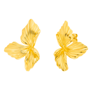 Genial Conceptstore Leaf Ohrstecker Aloha 18 K Gelbgold Vergoldet Os1097