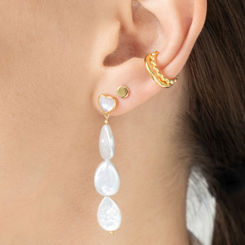 Genial Conceptstore Leaf Ohrstecker Valentine Pearls Lang 18 Os25002 2