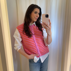 Genial Conceptstore Fashion Weste Strickjacke Streifen