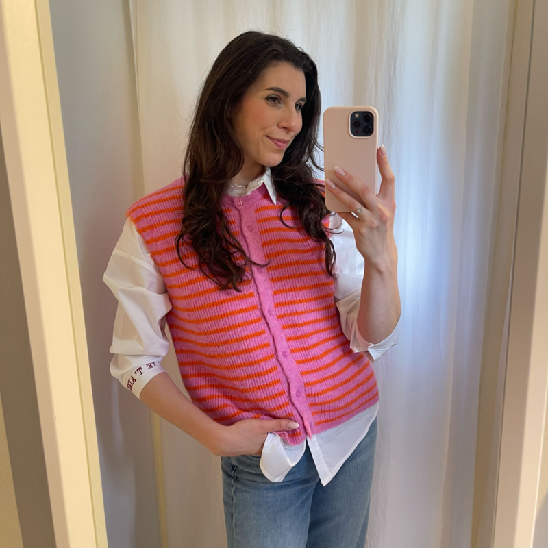 Genial Conceptstore Fashion Weste Strickjacke Streifen