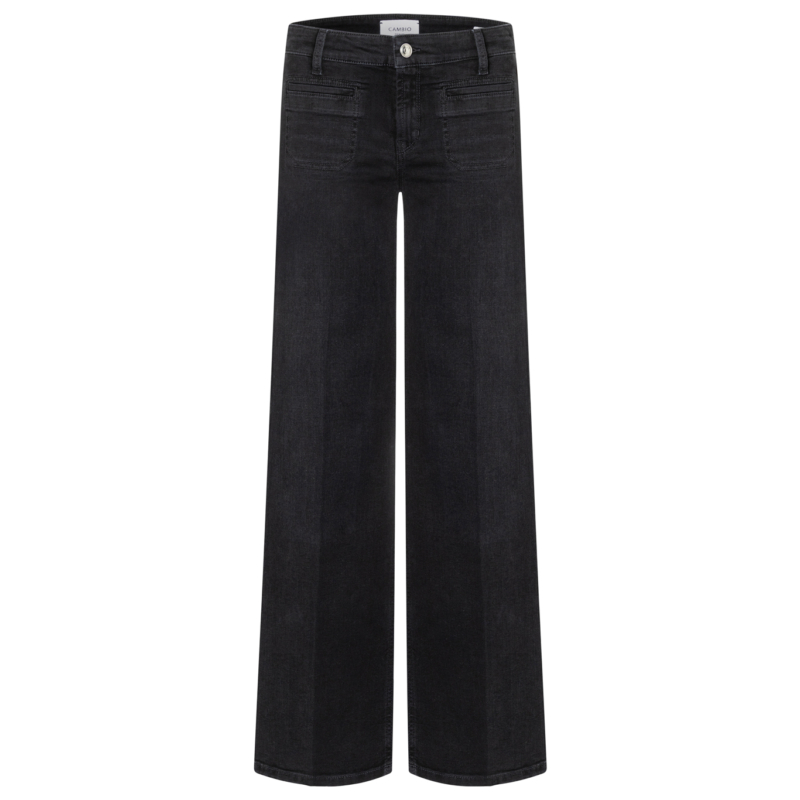 Cambio Jeans 'tess' Wide Leg Black Used Cambio 53 5014 9250 0096 15