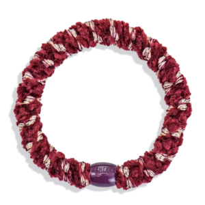 Kknekki Haargummi Velvet Stripe Bordeaux Dunkelrot