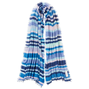Pur Schoen Kaschmirschal Rainbow Dessert Blue